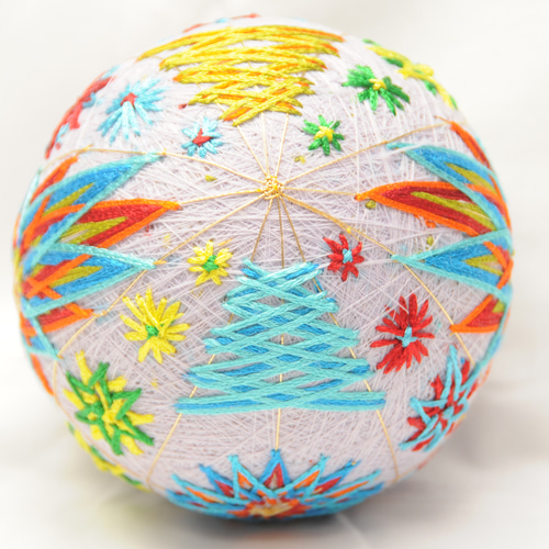 手まりN64 友禅模様 直径12.5cm 円周38cm[てまり 手毬 手鞠] その他