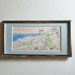 水彩画原画 ヴェネツィア風景・ゴンドラ ＃572 絵画 syoumei