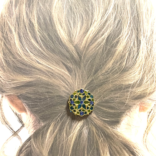 ステンドグラス風 ひまわり ヘアゴム ステンドグラス風 ひまわり ヘアゴム