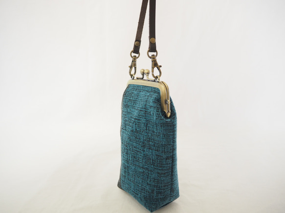 藍色提花煙袋 第3張的照片