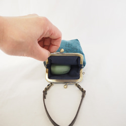 藍色提花煙袋 第4張的照片