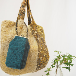 藍色提花煙袋 第5張的照片