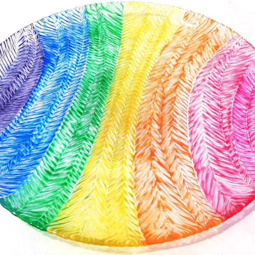 ビンテージ お皿 タイダイ 渦巻 レインボー クリアガラス 太陽 希少 美品 ガラスの大皿 Amazon｜東洋佐々木ガラス お皿 リーヴァ プレート 300