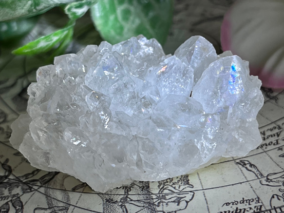 天からの祝福✨　アナンダライト　水晶　レインボークォーツ　原石　クラスター 