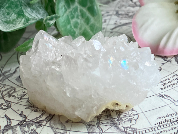 天からの祝福✨　アナンダライト　水晶　レインボークォーツ　原石　クラスター 