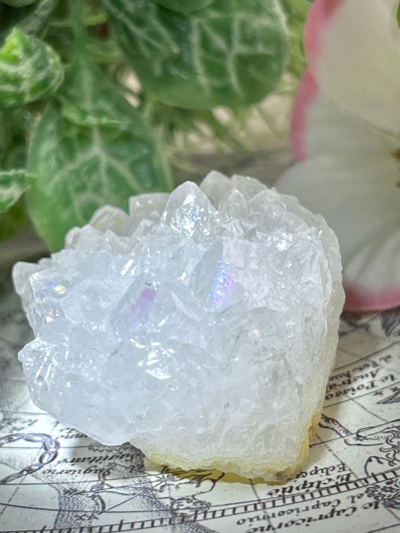 天からの祝福✨　アナンダライト　水晶　レインボークォーツ　原石　クラスター 