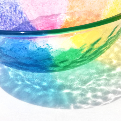 特集掲載】レインボー・虹色のサラダボウル・ガラスボウル お椀