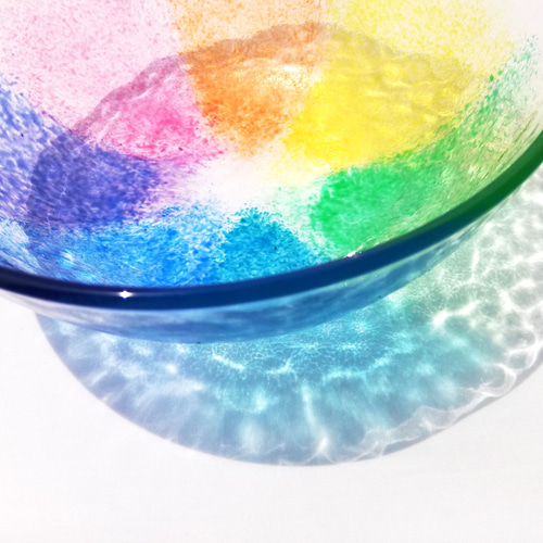 特集掲載】レインボー・虹色のサラダボウル・ガラスボウル お椀
