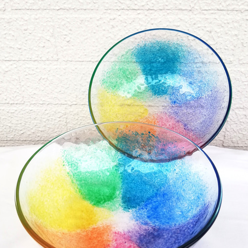 特集掲載】レインボー・虹色のサラダボウル・ガラスボウル お椀