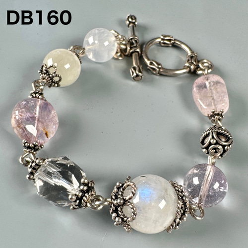 ブルームーンストーン アメジストエレスチャル シルバー925 マンテル