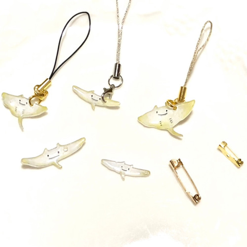 泳ぐ エイ マンタ メンダコ 2点セット＊ 選べる種類・ストラップ