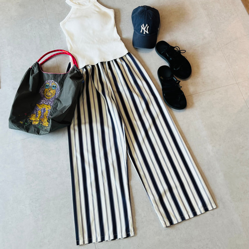 新送0】コーデ格上げのMIXストライプ投入でおしゃれな夏に【MIX