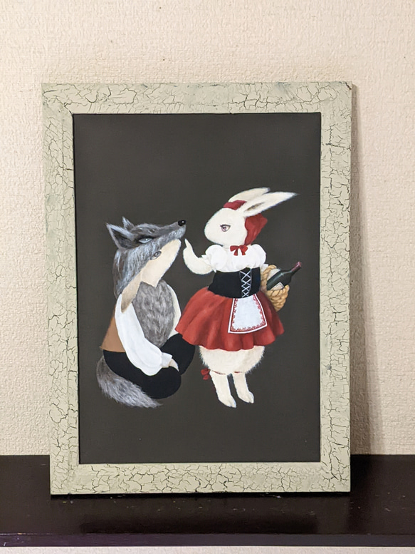 原画バレエイラスト『赤ずきんとオオカミ〜眠りの森の美女