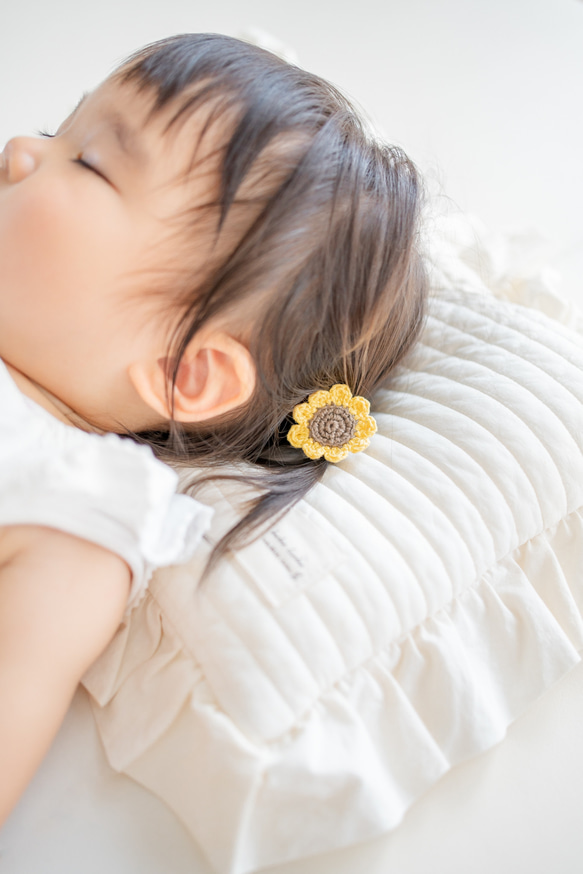 ヘアゴム】 ひまわり ひまわりヘアゴム 夏 女の子 キッズ キッズ