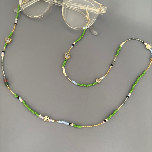 ♪650 ❤️ アンティークビーズマスクチェーンメガネチェーンハンドメイド