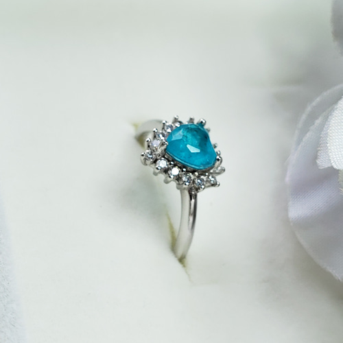 SummerSale☆ ブラジルブルー パライバトルマリン 人工宝石 ハート