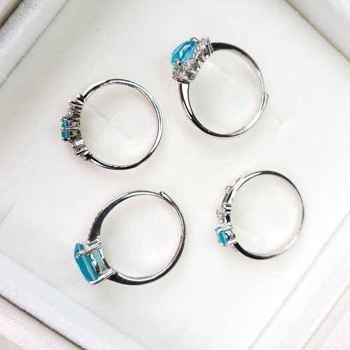 SummerSale☆ ブラジルブルー パライバトルマリン 人工宝石 ハート