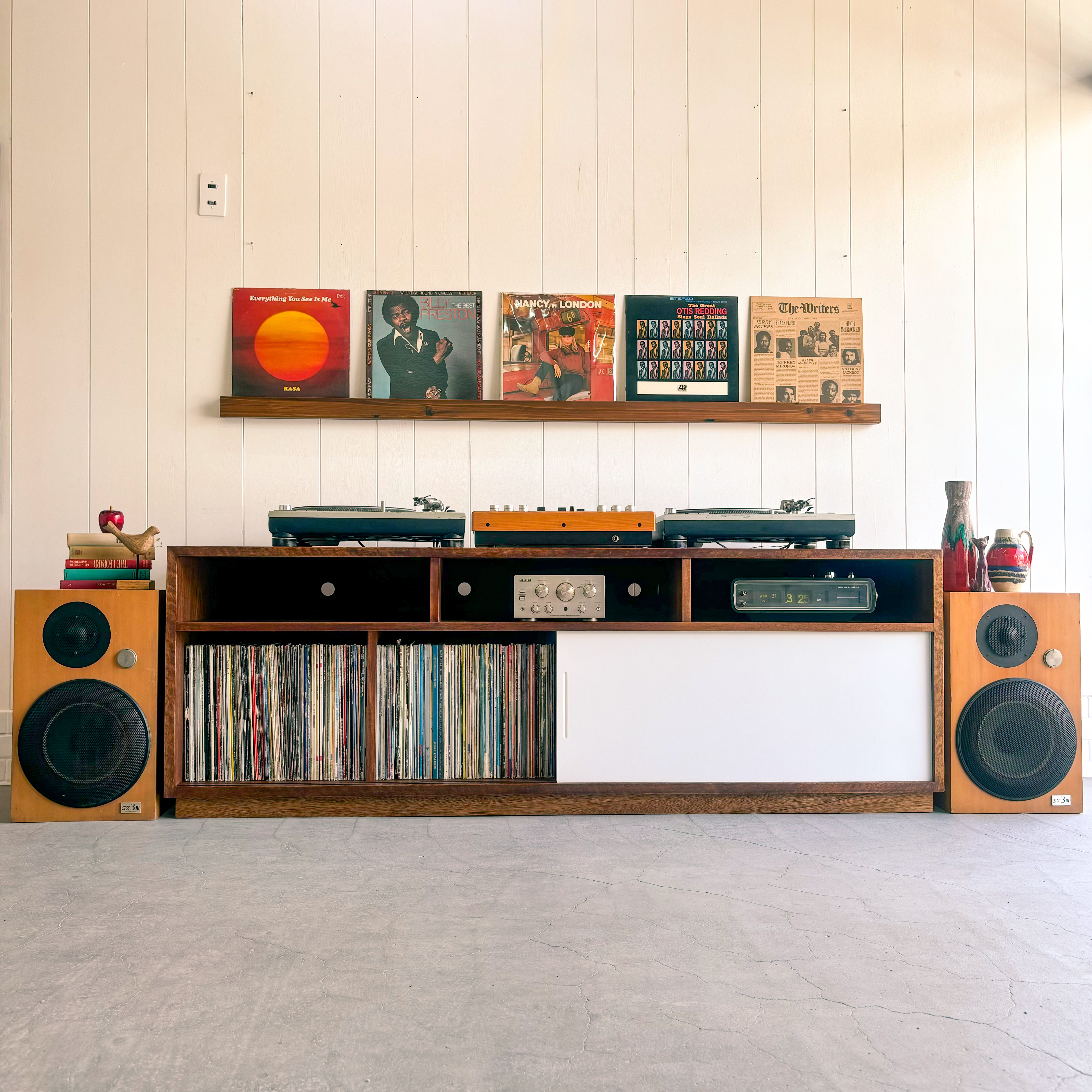 BROWN'S AUDIO BOARD【LOW・WHITE】サイズ変更可能　本棚　テレビボード　北欧　ミッドセンチュリー