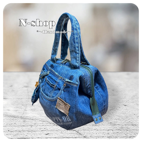 喜*ん様 コヤンイサムチョン　バック　マロンちゃん　デニムリメイク　ハンドメイド 喜*ん様 コヤンイサムチョン バック マロンちゃん デニムリメイク