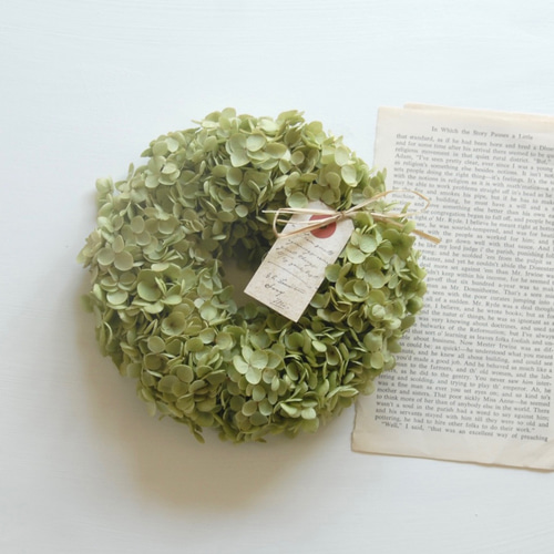 アナベルあじさいのシンプルリース~ドライフラワー~~simple
