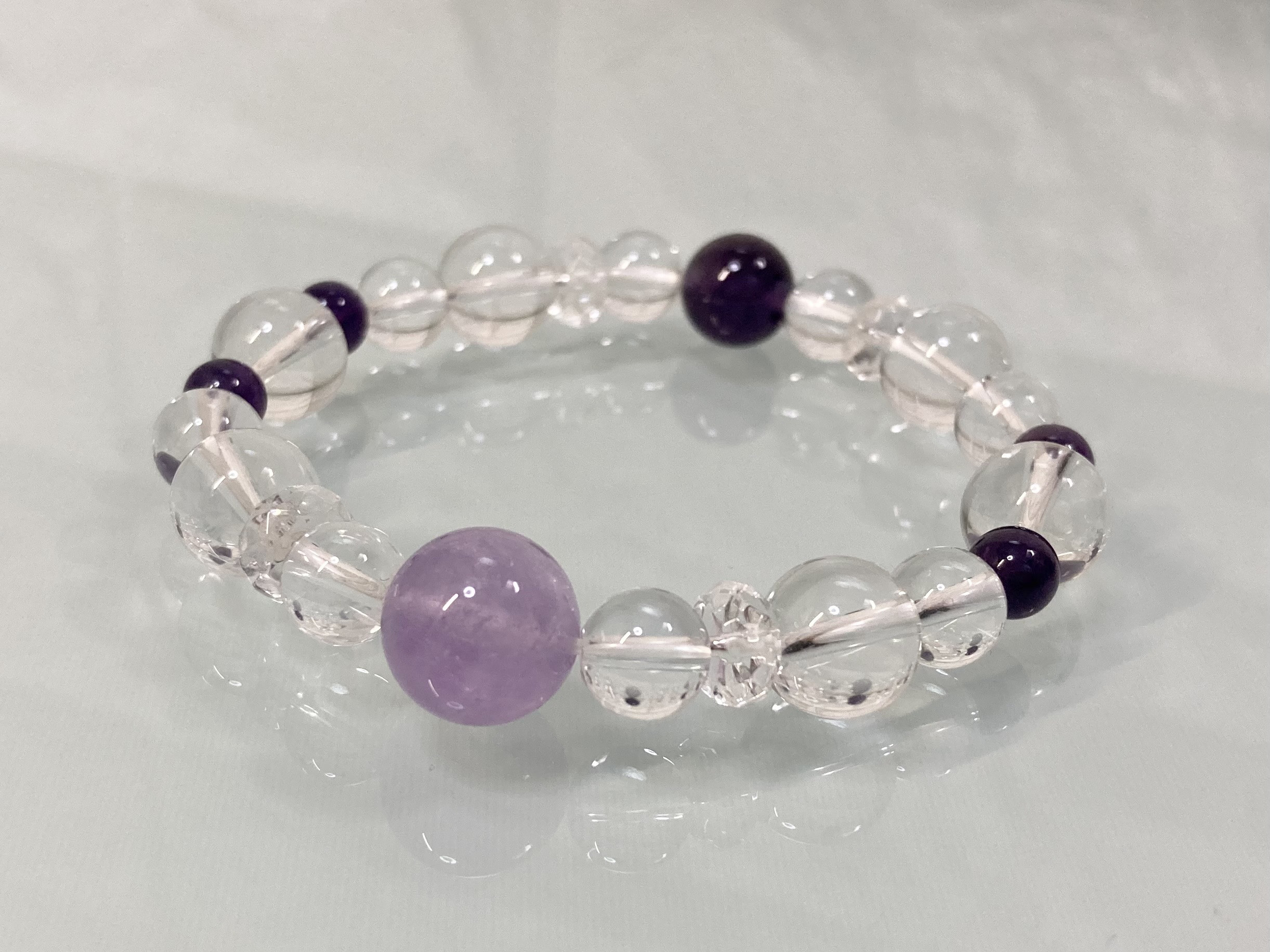 ラベンダーアメジスト＆アメジスト  ブレスレット