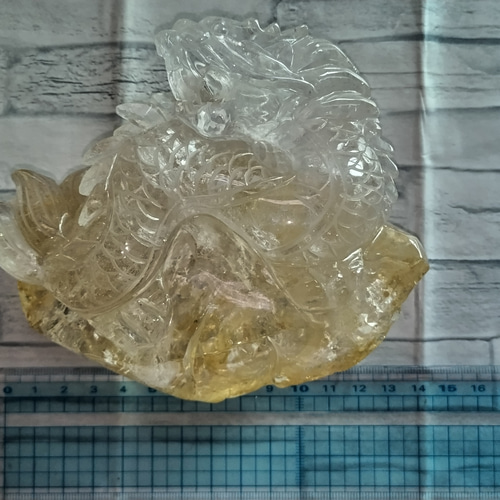 スペシャルSALE⭐︎水晶龍彫　トルマリン 水晶 龍の彫刻 置物 在庫セールのため、4万円が半額以下のお値段