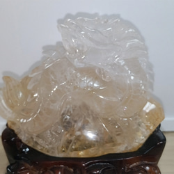 水晶 龍の彫刻 置物 在庫セールのため、4万円が半額以下のお値段