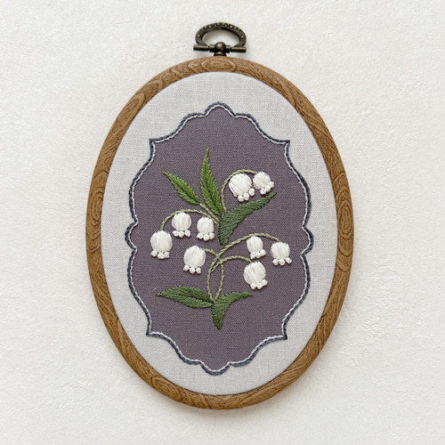 刺繍キット〉すずらんの刺繍ミニフレーム キット Marguerite刺繍教室 