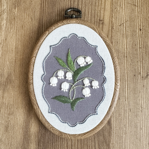刺繍キット〉すずらんの刺繍ミニフレーム キット Marguerite刺繍