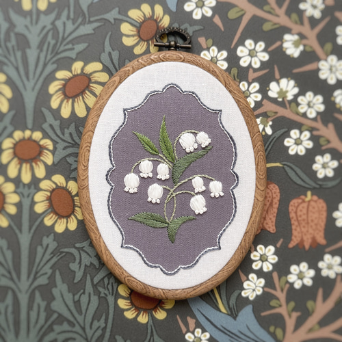 刺繍キット〉すずらんの刺繍ミニフレーム キット Marguerite刺繍