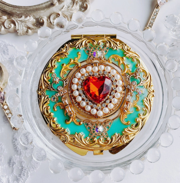 キラキラ魔法のプリンセスコンパクト 両面ミラー 手鏡 momoxx 通販