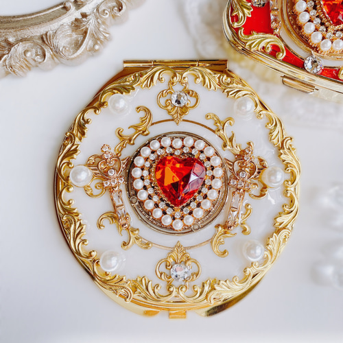 キラキラ魔法のプリンセスコンパクト 両面ミラー 手鏡 momoxx 通販