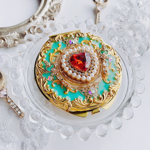 キラキラ魔法のプリンセスコンパクト 両面ミラー 手鏡 momoxx 通販