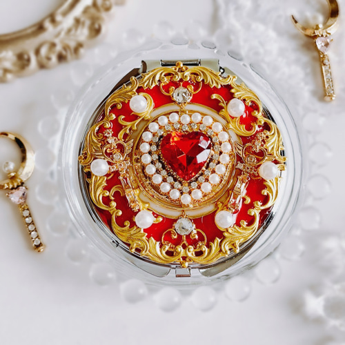 キラキラ魔法のプリンセスコンパクト 両面ミラー 手鏡 momoxx 通販