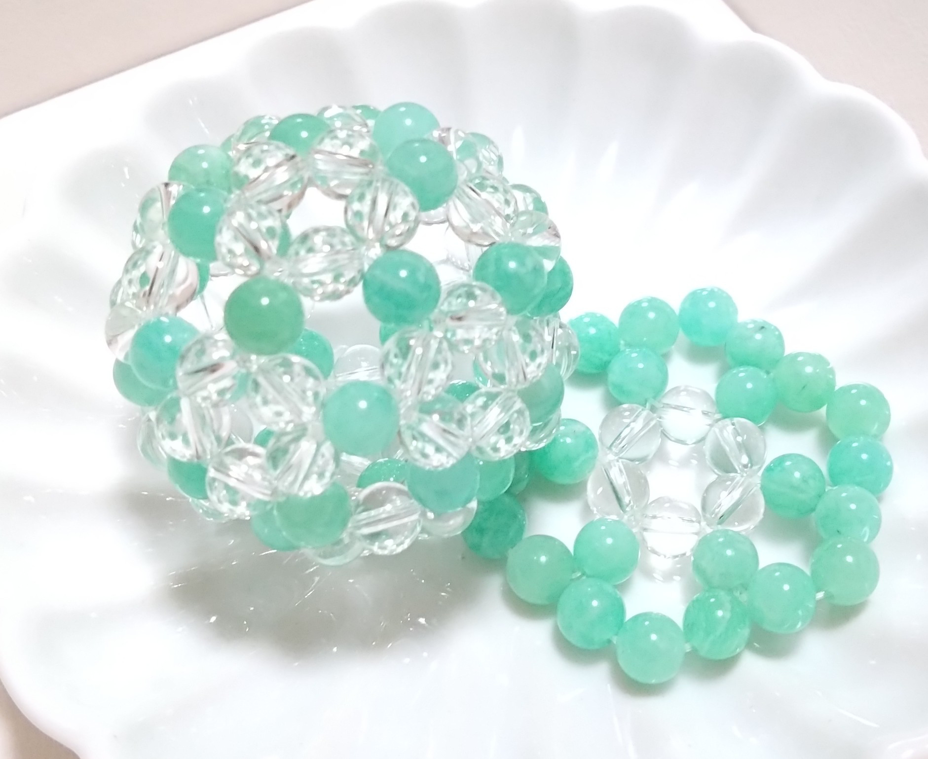 アマゾナイト神聖幾何学フラーレン 6mm玉