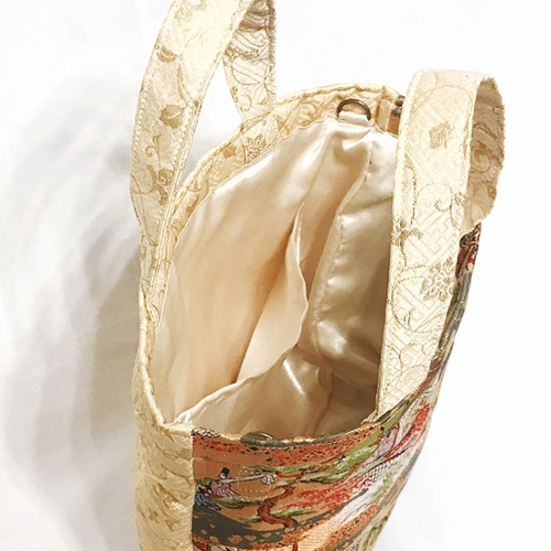 十二単風 桜萌がさねの大きなトートバッグ 有職文 平安装束