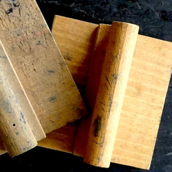 1900年初期 フランス 大判 木製 イニシャルスタンプ 刺繍図案 工藝 オブジェ 2枚目の画像