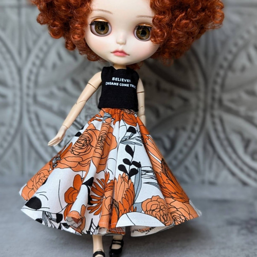 ✤ Skull Noir ✤ 540度サーキュラースカート ブライス ブライスアウト