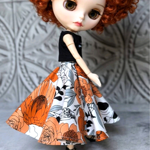 ✤ Skull Noir ✤ 540度サーキュラースカート ブライス ブライス