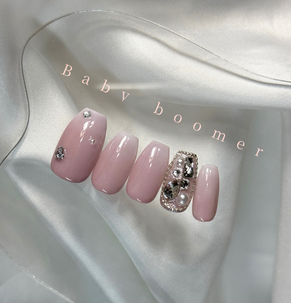 ネイルチップ ベイビーブーマー(ブライダルネイル/ウェディングネイル