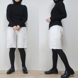 お中元やプレゼントにも　夏の必需品　麻のハーフパンツ（リネンツイル／全8色） 14枚目の画像