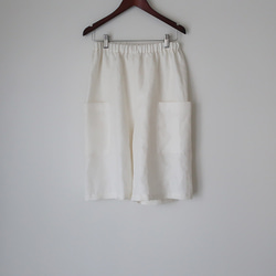 お中元やプレゼントにも　夏の必需品　麻のハーフパンツ（リネンツイル／全8色） 4枚目の画像