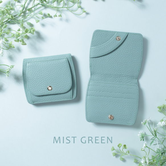 ほんのりまるい コンパクト折り財布 イタリアンレザー【ニュアンスカラー】 5枚目の画像