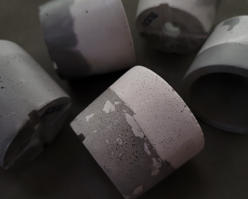 コンクリート鉢　ハンドメイド　鉢 tiny セメントポット 植木鉢 おしゃれ コンクリート : ガーデニング日