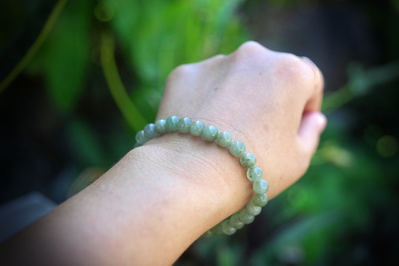 ミャンマー産★本翡翠★ブレスレット 1620 8枚目の画像