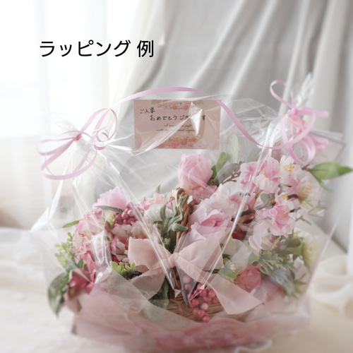 スイートピーとかすみ草 細長スタイル爽やかアレンジ ❁ お誕生