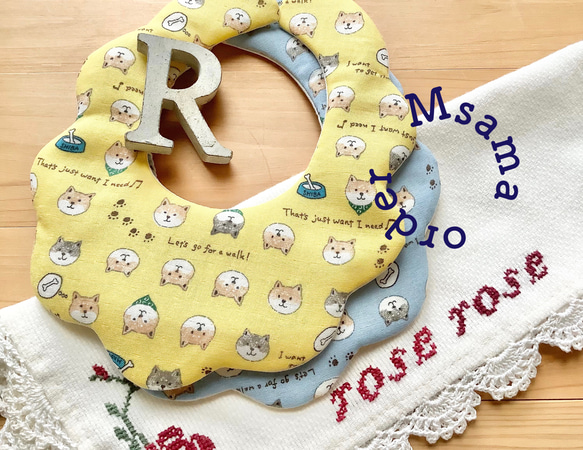 M様オーダー品 スタイ・よだれかけ rose rose 通販｜Creema(クリーマ  