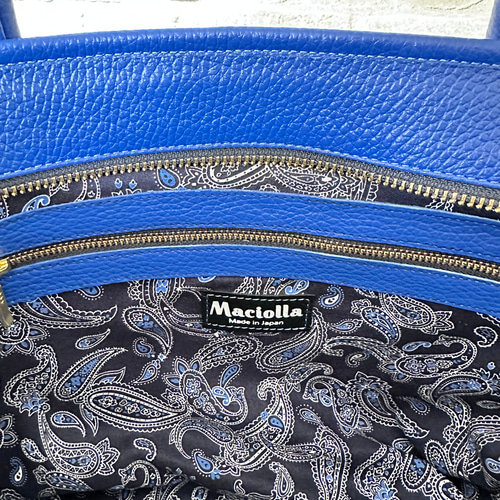 受注生産】イタリアンレザーシボモデル トートバッグXSサイズ ロイヤル