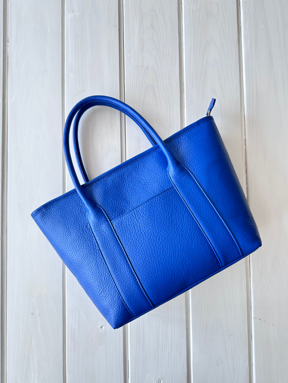 受注生産】イタリアンレザーシボモデル トートバッグXSサイズ ロイヤル