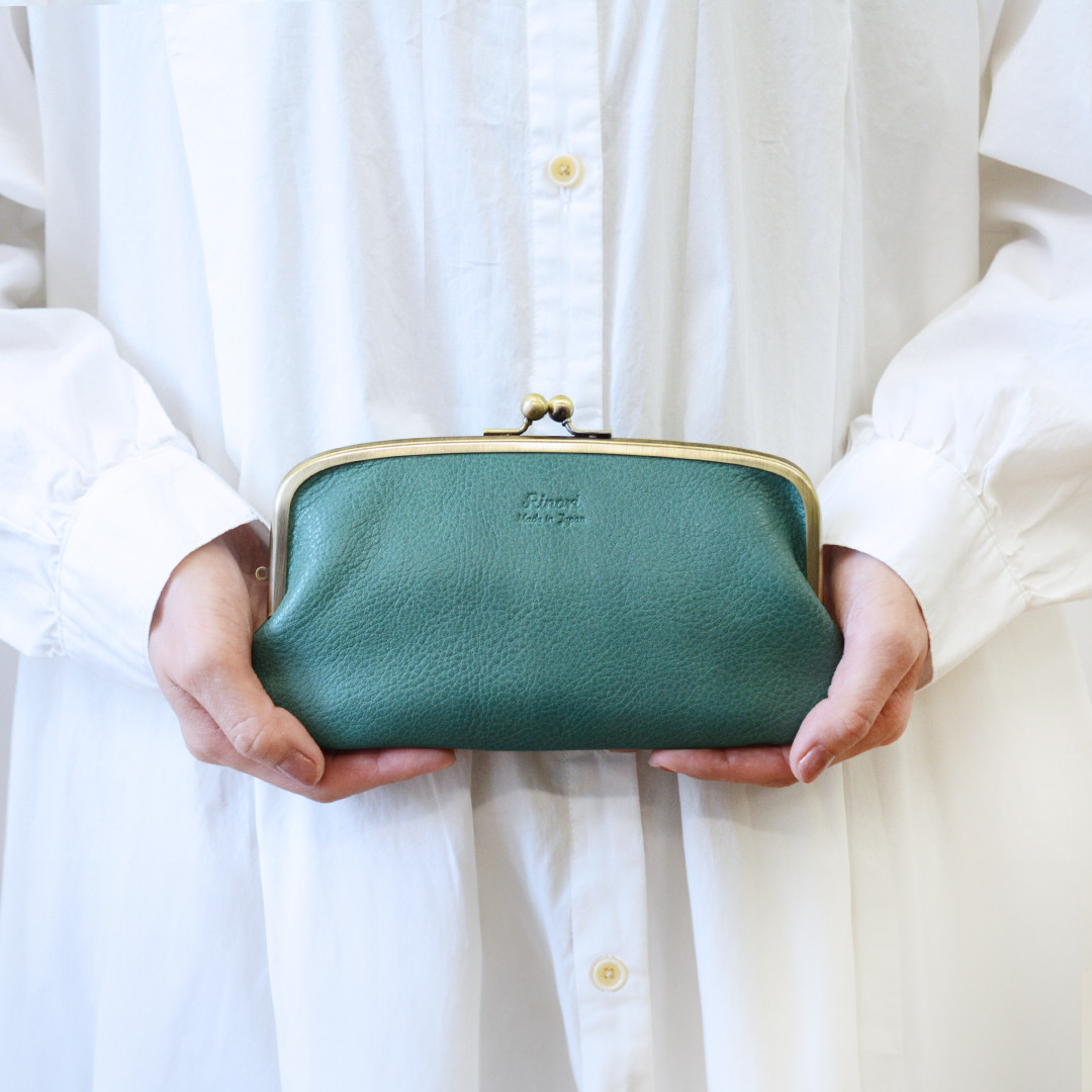<内側もがま口> がま口長財布【ペパーミントグリーン】